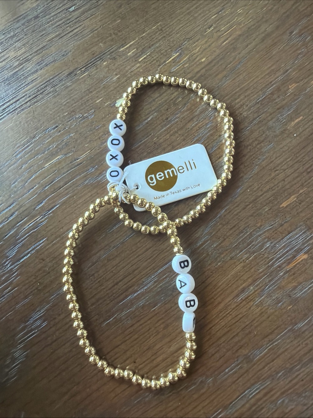 Gemelli Double Stack Bracelet 6.5" stretchable Coco And Babe New With Tags